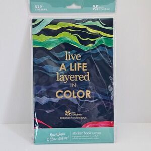 Erin Condren Designer Sticker Book Layers 529 Stickers Washi Clear Metallic NEW